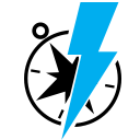 Lightning bolt over a compass, the logo for Salesforce Navigator for Lightning